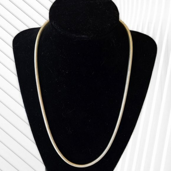 QVC Italian .925 Sterling Silver Snake Chain Necklace 20" Lobster Claw Clasp - Picture 2 of 6